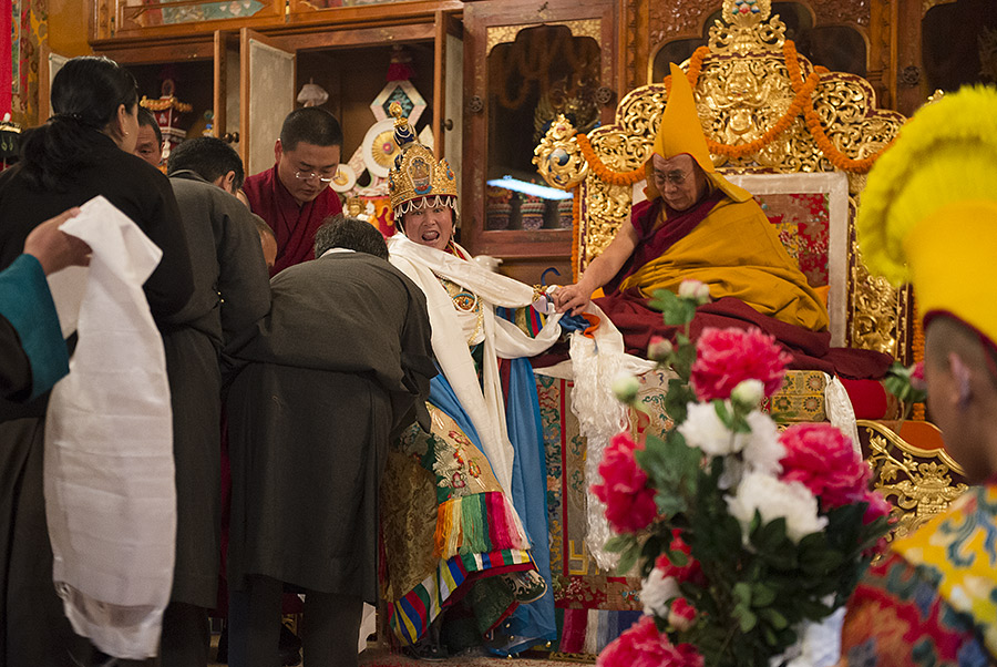 The Tibetan leadership’s reliance on its State Oracles is encouraged by the Dalai Lama, who is frequently seen with them, thus legitimizing their status.