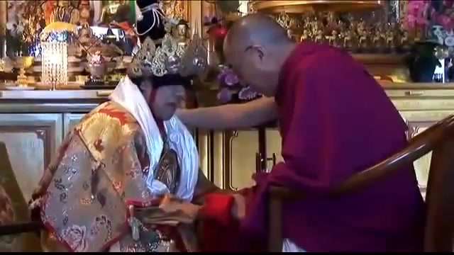 The Dalai Lama has such a close relationship with the oracles, and relies so heavily on the deities that he has even been pictured inviting them into his private quarters to take trance.