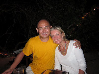 Tenzin Dhonden is accused of corruption and extorting money from generous sponsors. Picture here is Tenzin Dhonden and Sara Bronfman’s mother, Georgia Bronfman.